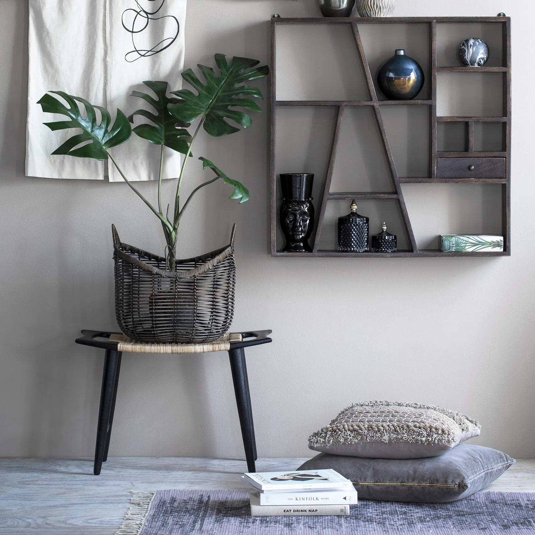 Miya βάζο αποθήκευσης 8.5cm, σκούρο γκρι/μαύρο Lene Bjerre