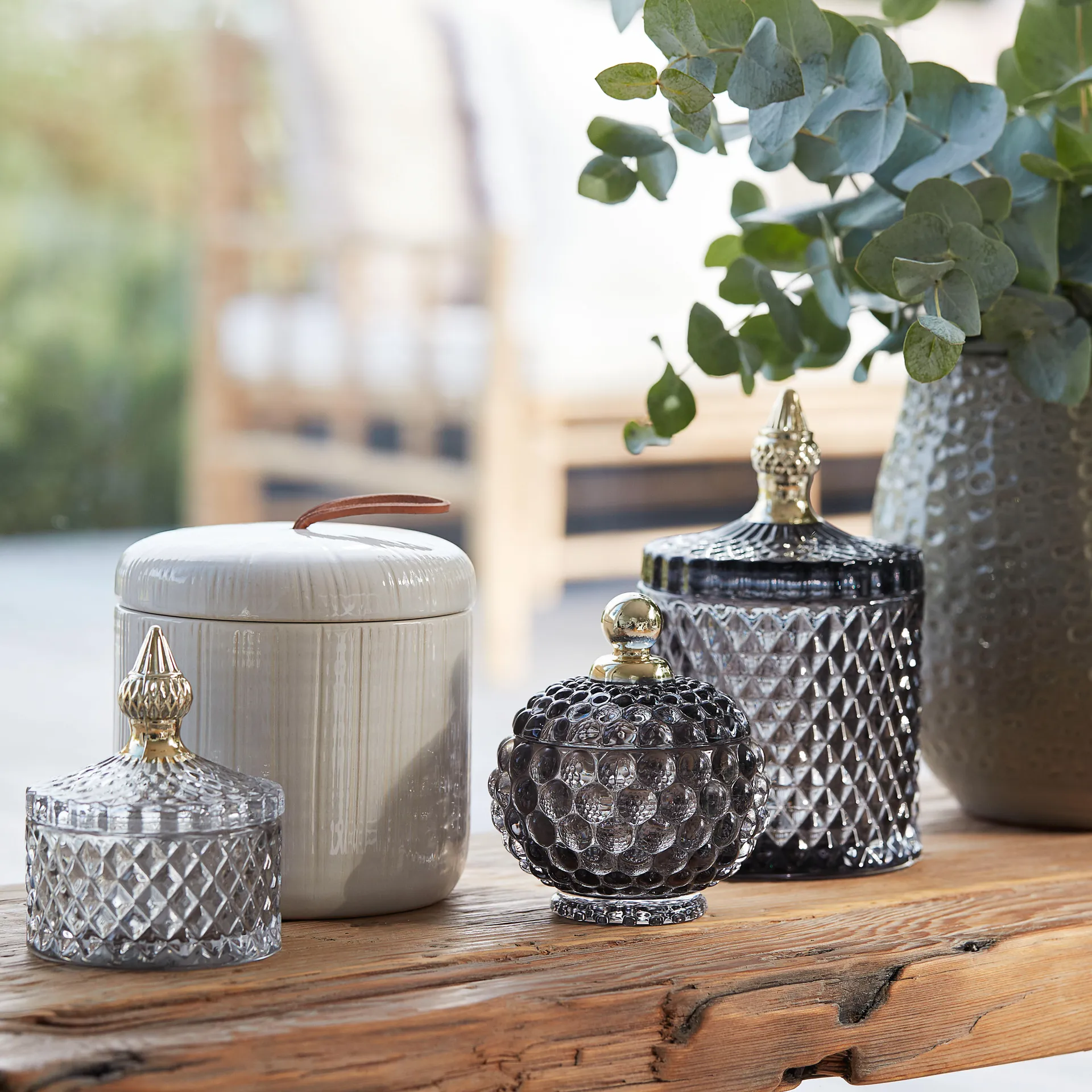 Miya βάζο αποθήκευσης 8.5cm, Ανοιχτό γκρι Lene Bjerre