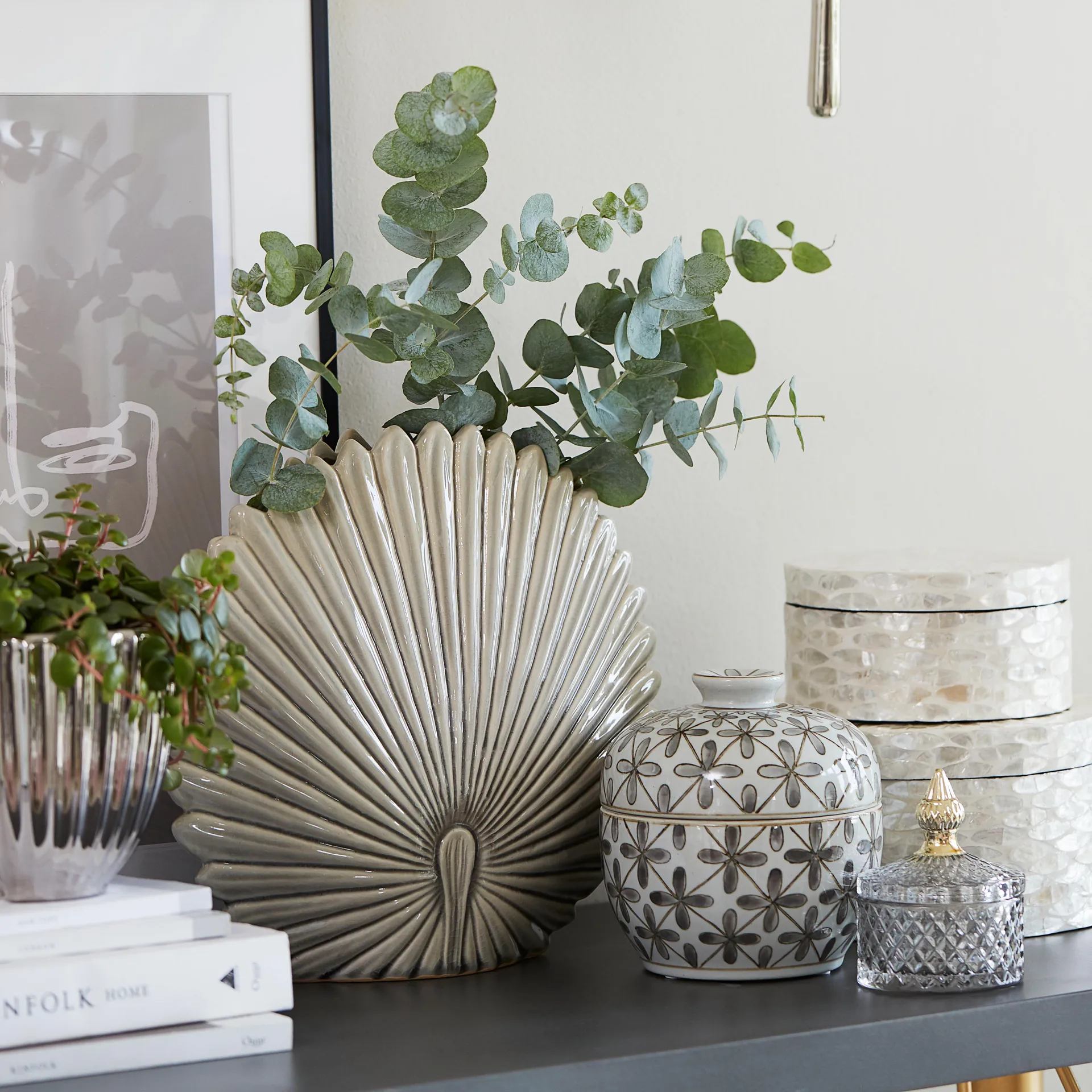 Miya βάζο αποθήκευσης 8.5cm, Ανοιχτό γκρι Lene Bjerre