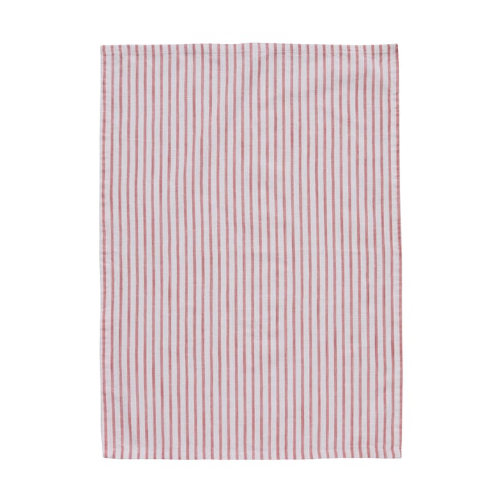 Πετσέτα κουζίνας Olivia με λεπτές ρίγες 50x70 cm, Off White-Dark Coral Lene Bjerre