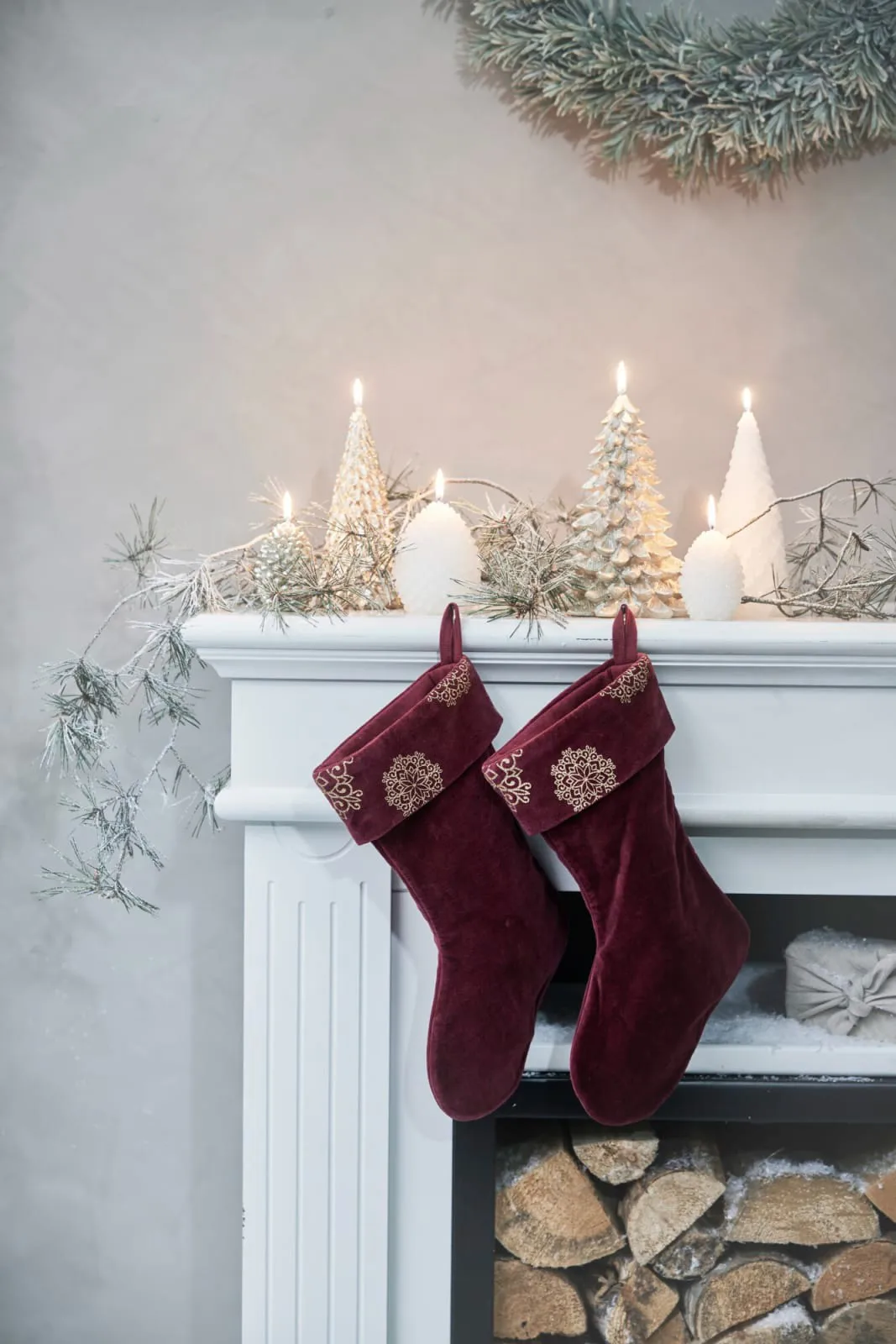 Χριστουγεννιάτικη κάλτσα Stassia 38 cm, Ρόδι Lene Bjerre