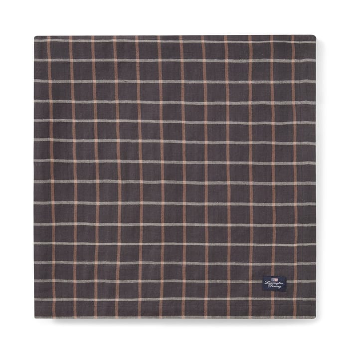 Καρό βαμβακερό λινό τραπεζομάντιλο 150x250 cm, Dark grey-beige Lexington