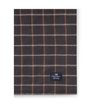 Καρό βαμβακερό λινό τραπεζομάντιλο 150x250 cm - Dark grey-beige - Lexington