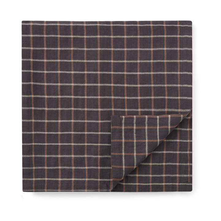 Καρό βαμβακερό λινό τραπεζομάντιλο 150x250 cm, Dark grey-beige Lexington