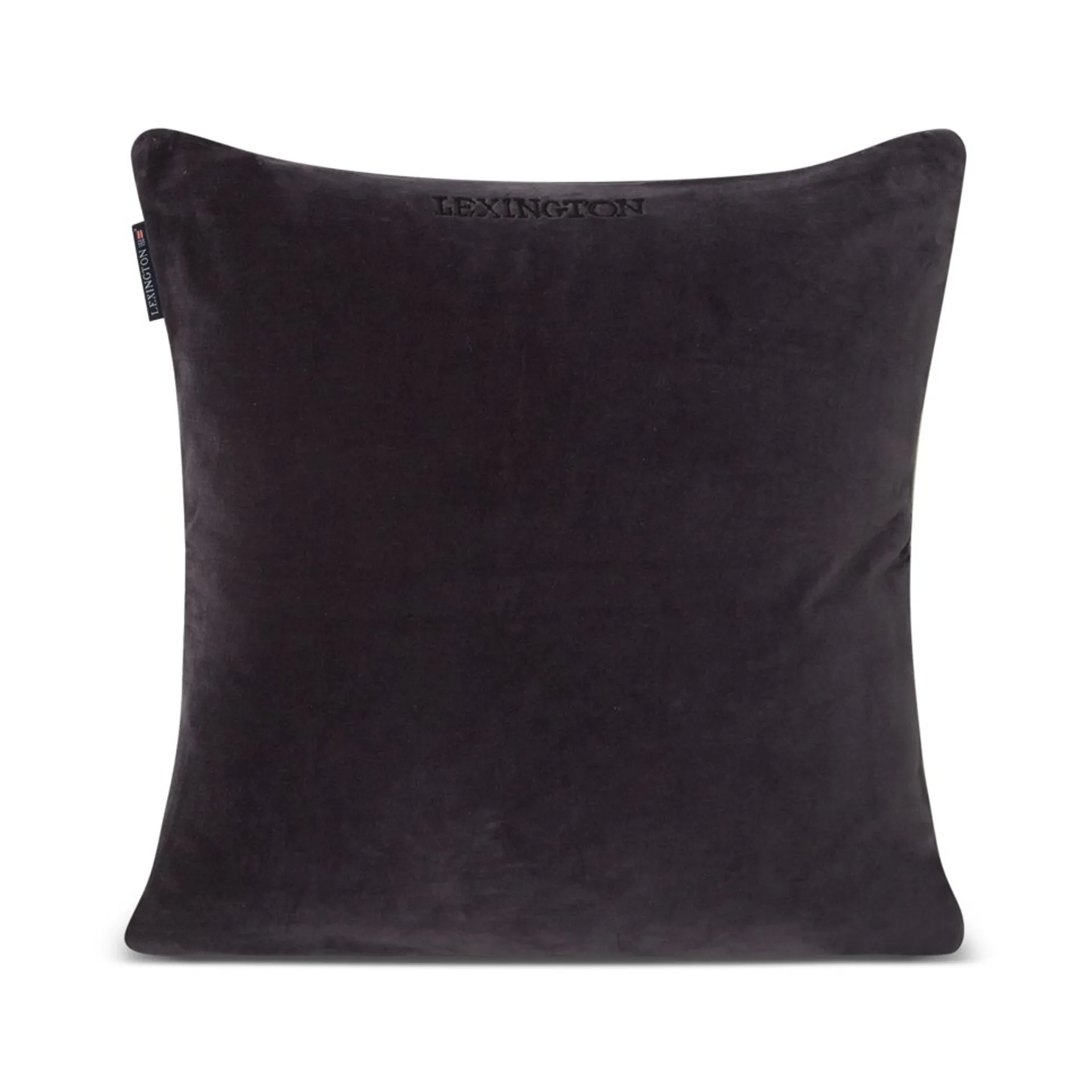 Κάλυμμα μαξιλαριού από οργανικό βαμβάκι βελούδο 50x50 εκ, Dark grey-light beige Lexington