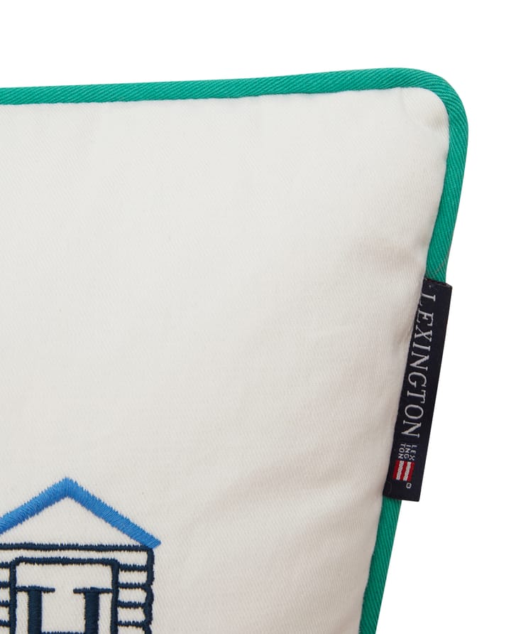 Μαξιλάρι Beach Club Small Embroidered 30x40 cm, Μπλε-λευκό-πράσινο Lexington
