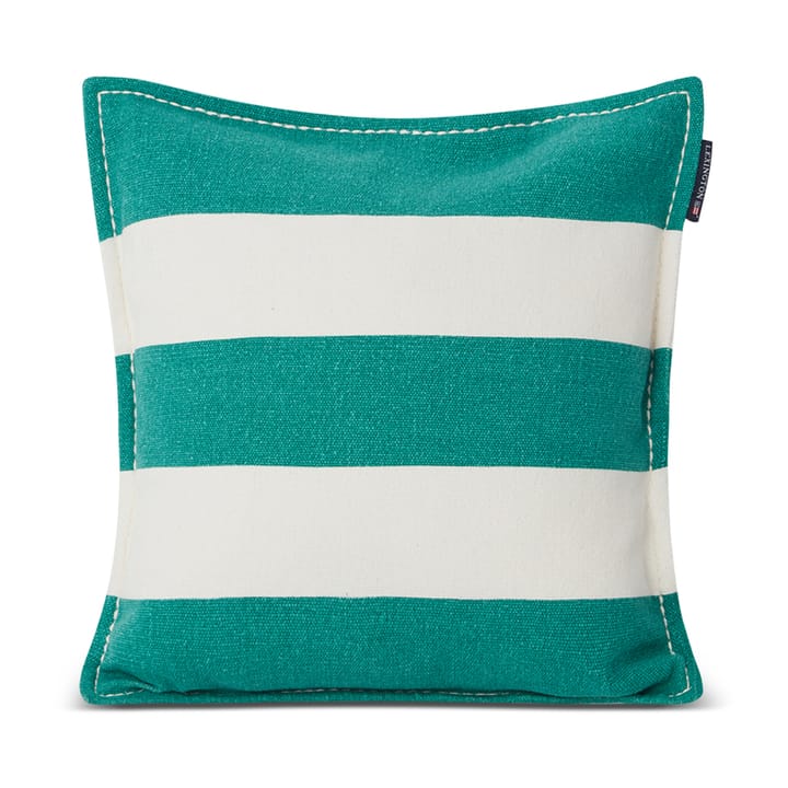 Μαξιλαροθήκη με εκτύπωση Block Stripe 50x50 cm, Πράσινο-λευκό Lexington