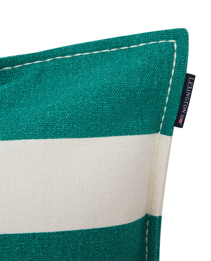 Μαξιλαροθήκη με εκτύπωση Block Stripe 50x50 cm, Πράσινο-λευκό Lexington