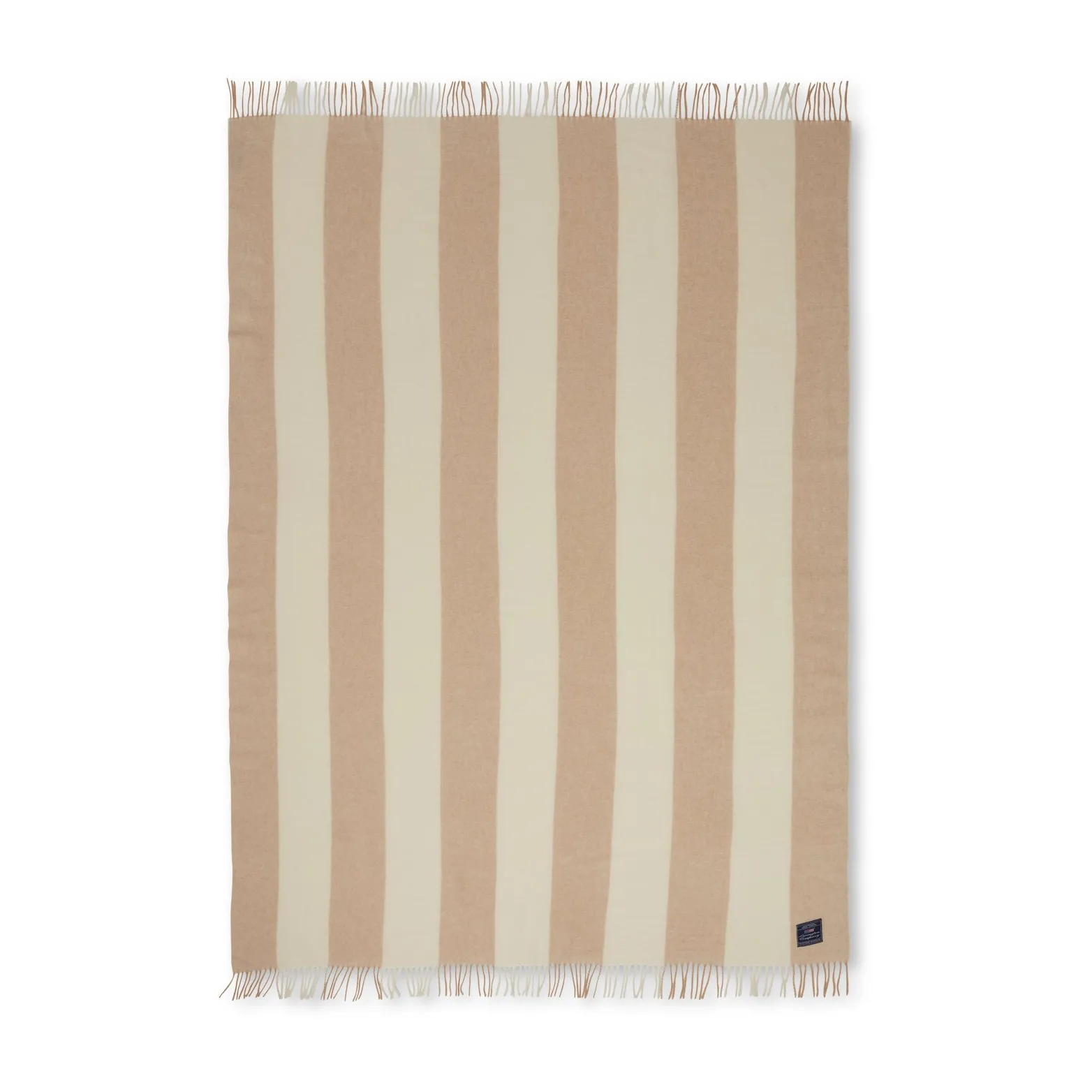 Block Striped Recycled μάλλινο ριχτάρι 130x170 cm, Βρώμη-Λευκό Lexington