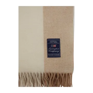 Block Striped Recycled μάλλινο ριχτάρι 130x170 cm - Βρώμη-Λευκό - Lexington