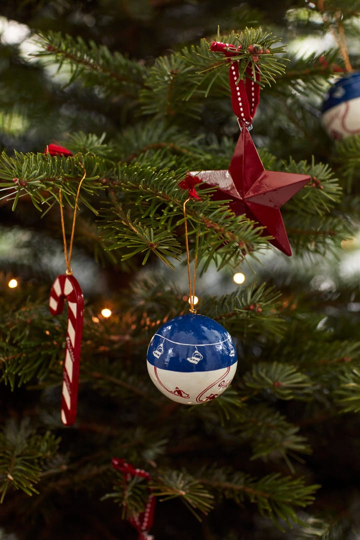 Candy Cane Papier Maché Christmas tree bauble, 12 εκ Lexington
