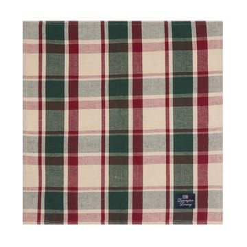 Checked λινό/βαμβάκι πετσέτα 50x50 cm - Green-red-beige - Lexington