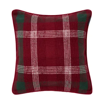 Checked ανακυκλωμένο βαμβάκι μαξιλαροθήκη 50x50 cm - Red-green-white - Lexington