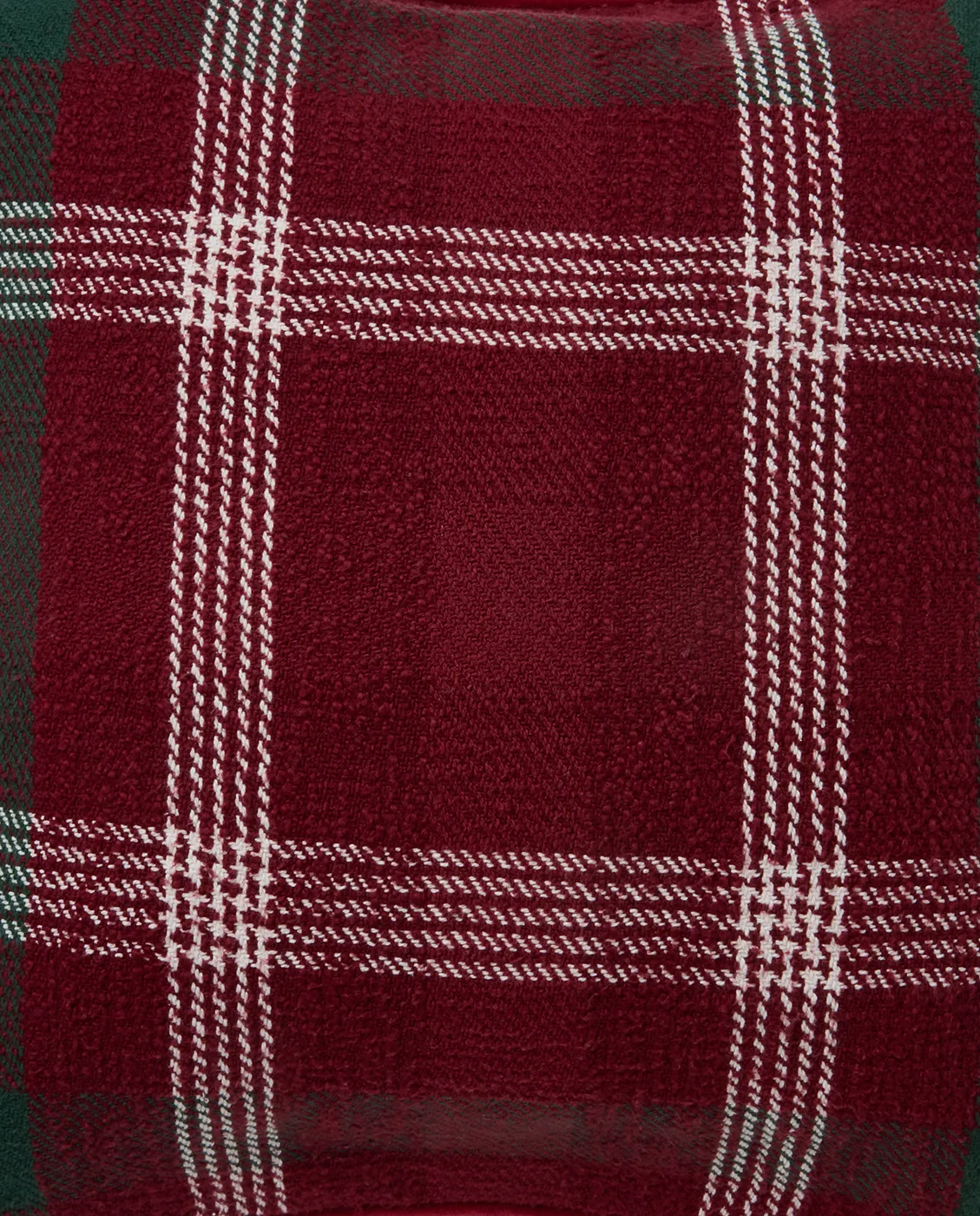 Checked ανακυκλωμένο βαμβάκι μαξιλαροθήκη 50x50 cm, Red-green-white Lexington
