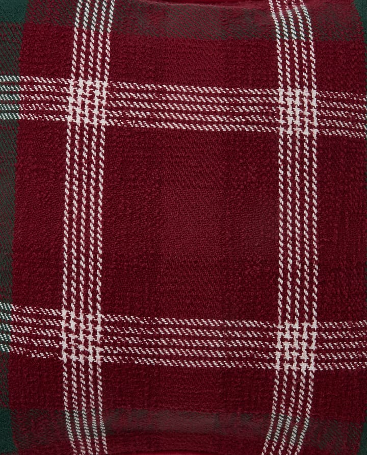 Checked ανακυκλωμένο βαμβάκι μαξιλαροθήκη 50x50 cm, Red-green-white Lexington