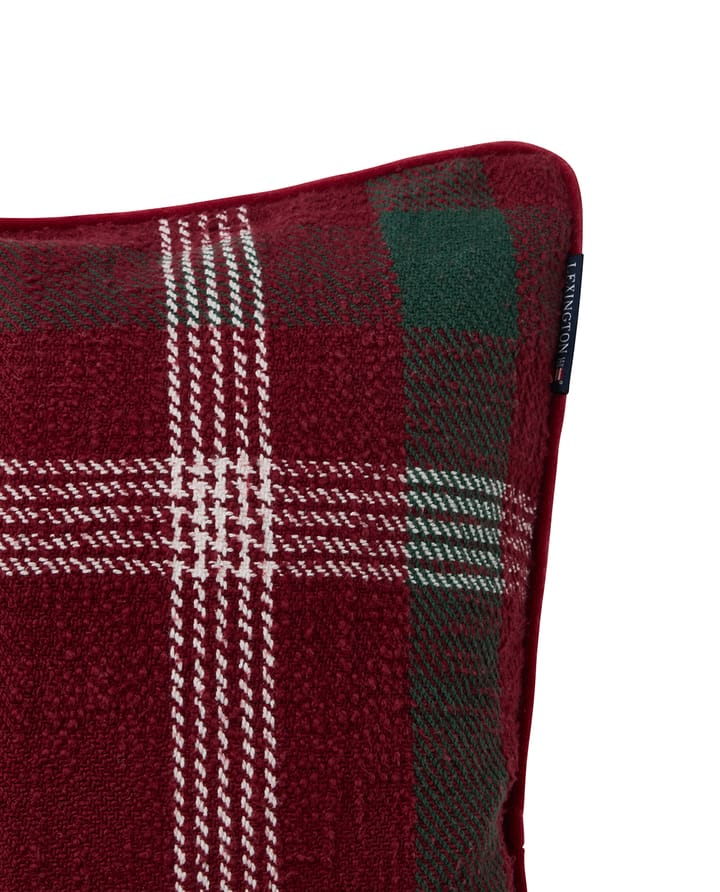Checked ανακυκλωμένο βαμβάκι μαξιλαροθήκη 50x50 cm, Red-green-white Lexington