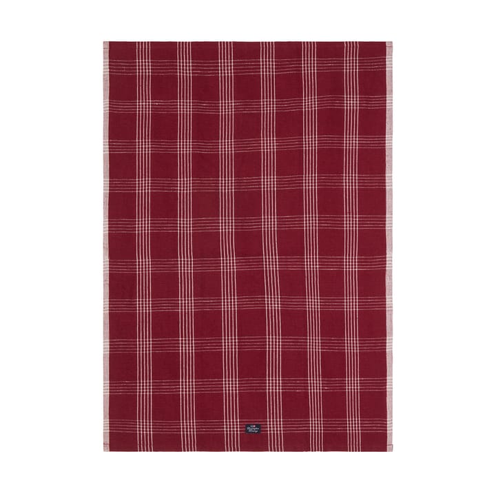 Checked λινό/βαμβάκι πετσέτα κουζίνας 50x70 cm - Red-white - Lexington