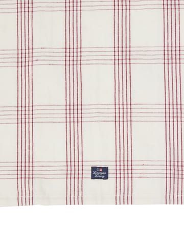 Checked λινό/βαμβάκι πετσέτα κουζίνας 50x70 cm - White-red - Lexington