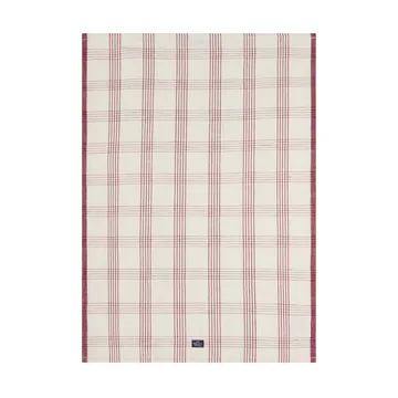Checked λινό/βαμβάκι πετσέτα κουζίνας 50x70 εκ. - White-red - Lexington