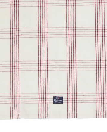Checked λινό/βαμβάκι πετσέτα κουζίνας 50x70 εκ. - White-red - Lexington
