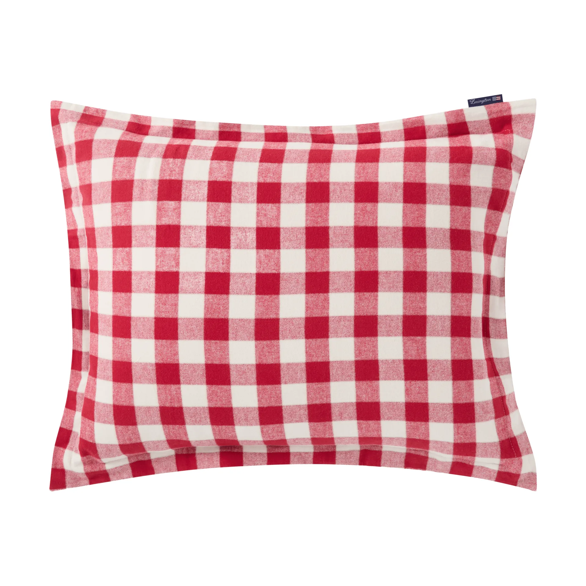 Checked Cotton Flannel μαξιλαροθήκη 50x60 εκ., Κόκκινο-ανοιχτό μπεζ Lexington