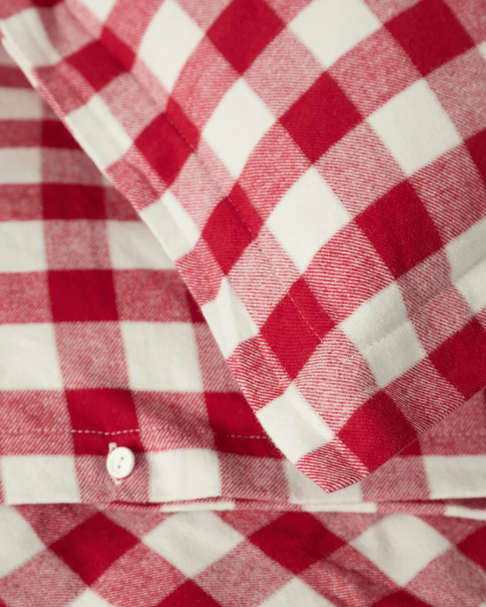 Checked cotton flannel σετ κρεβατοκάμαρας, Κόκκινο-ανοιχτό μπεζ, 50x60 εκ./150x210 εκ. Lexington