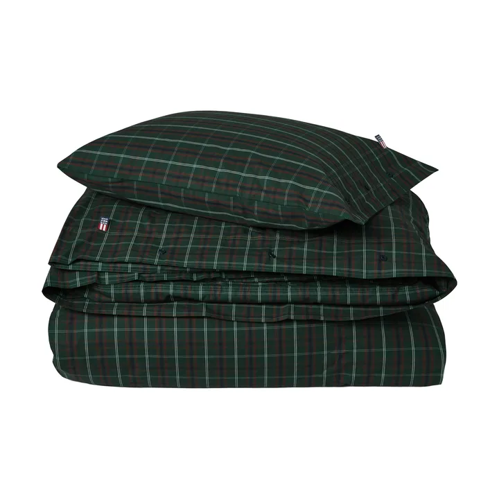 Checked cotton percale σετ κρεβατοκάμαρας - Πράσινο-σκούρο μπλε, 2 τεμάχια 50x60 εκ./1 τεμάχιο 220x220 εκ. - Lexington