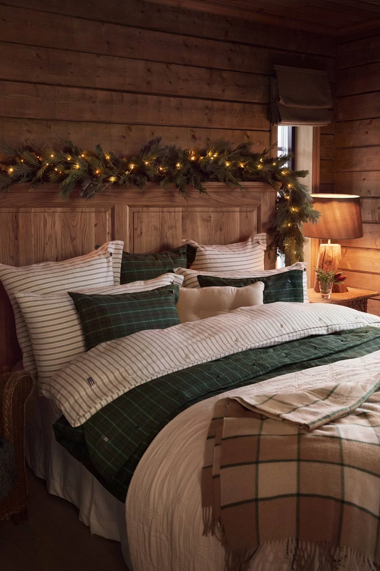Checked cotton percale σετ κρεβατοκάμαρας, Πράσινο-σκούρο μπλε, 50x60 εκ./150x210 εκ. Lexington