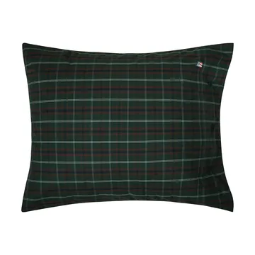 Checked cotton percale μαξιλαροθήκη - Πράσινο-σκούρο μπλε, 50x60 εκ. - Lexington