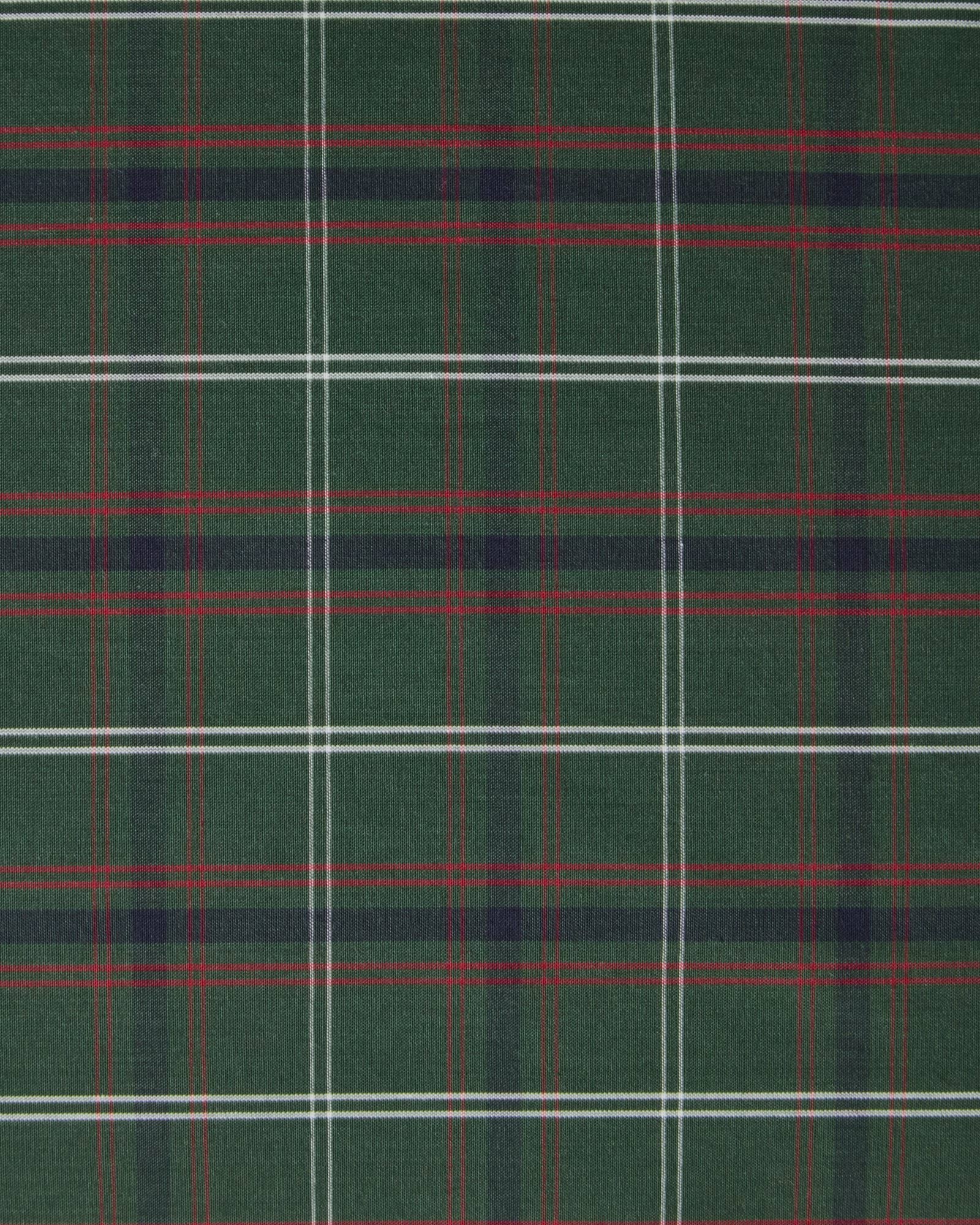 Checked cotton percale μαξιλαροθήκη, Πράσινο-σκούρο μπλε, 50x60 εκ. Lexington