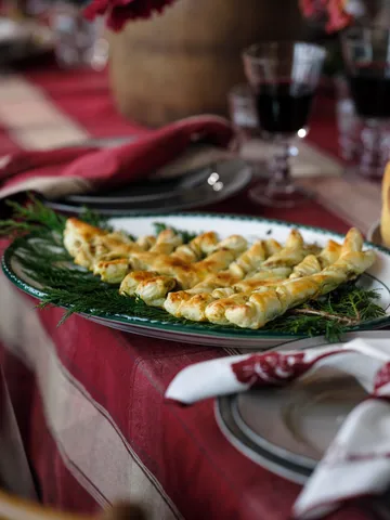 Checked linen-cotton Καρό τραπεζομάντηλο από λινό-βαμβάκι 150x350 εκ. - Κόκκινο-μπεζ - Lexington