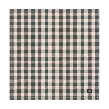 Checked Linen/Cotton υφασμάτινη χαρτοπετσέτα 50x50 εκ. - Πράσινο-ανοιχτό μπεζ-κόκκινο - Lexington