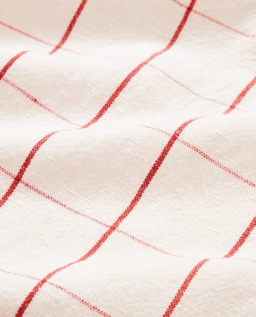 Πετσέτα κουζίνας Checked Linen/Cotton 50x70 cm - White-red - Lexington