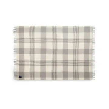 γκρι Checked Recycled Wool throw 130x170 εκ - Gray-white - Lexington