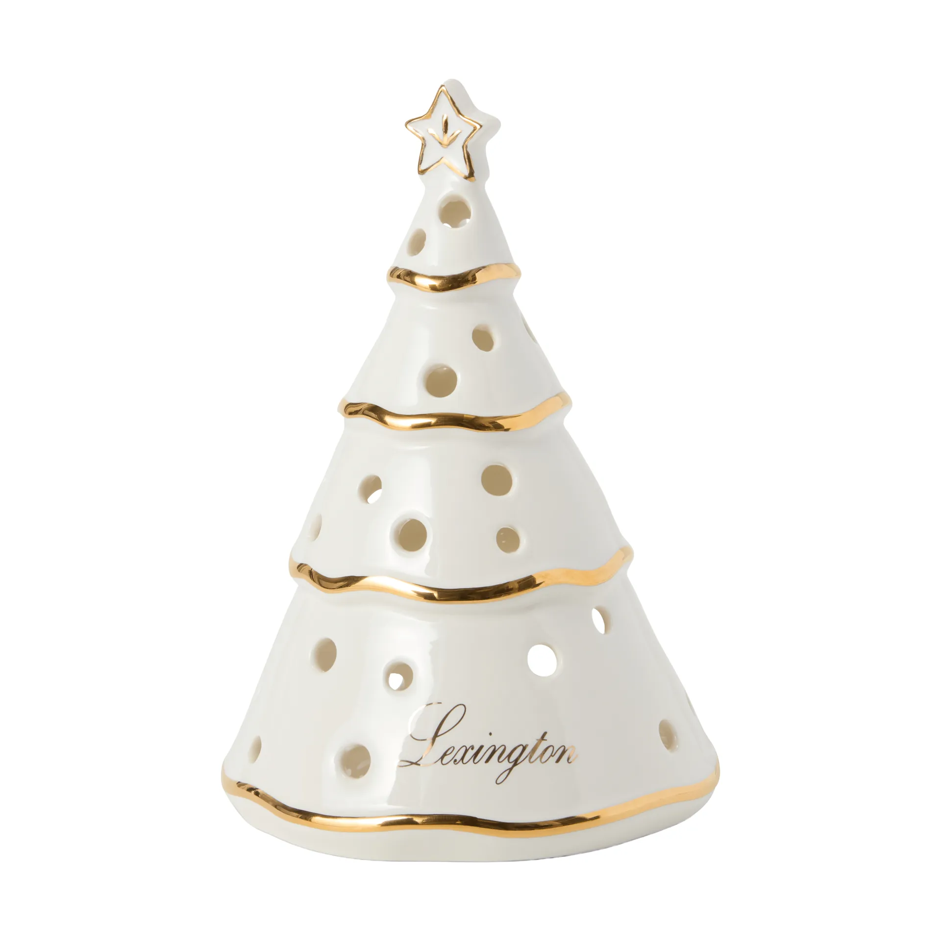 Christmas Tree φανάρι, Λευκό-χρυσό, 16,5 εκ. Lexington