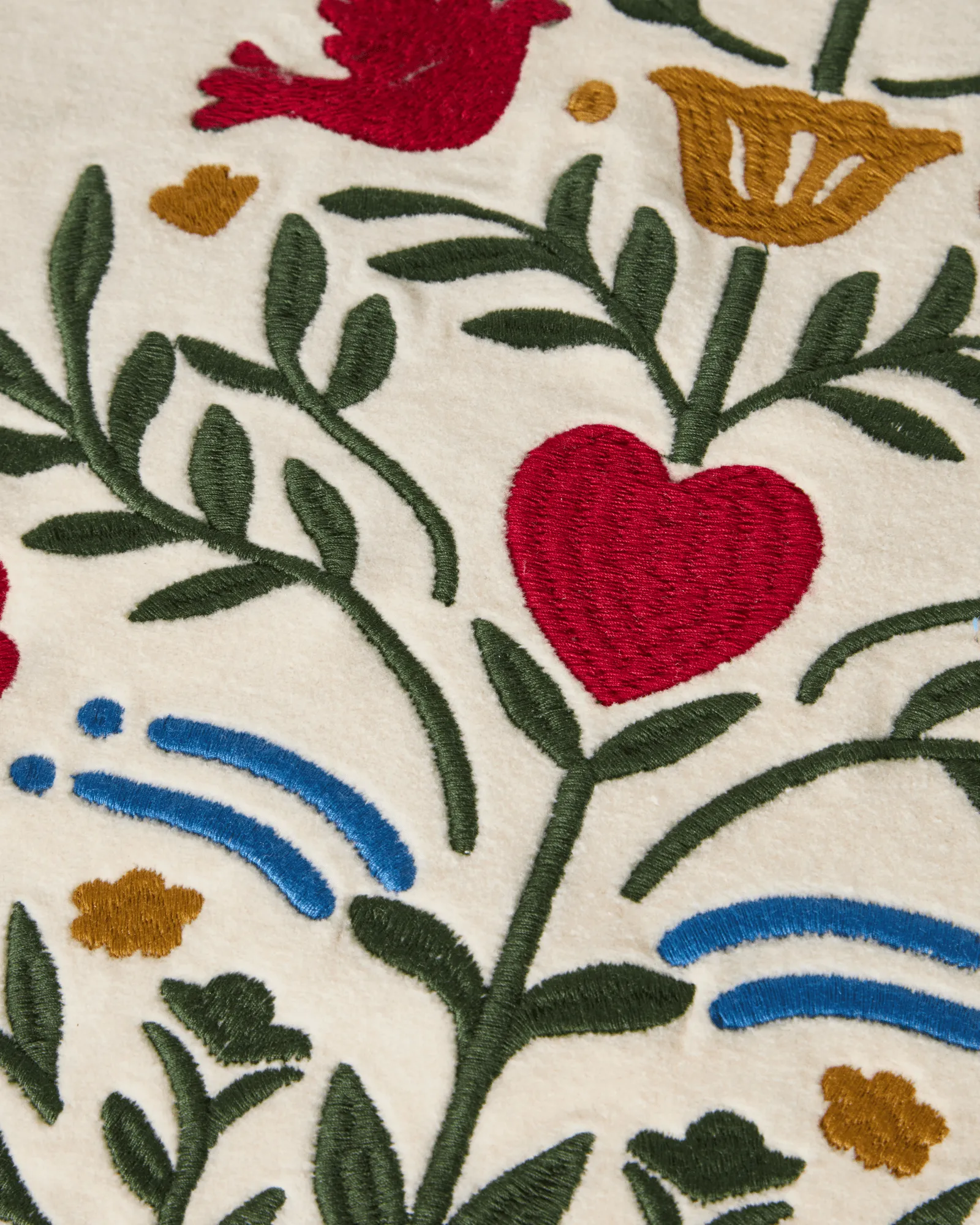 Christmas Tree velvet μαξιλαροθήκη, Ανοιχτό μπεζ-multi, 50x50 εκ. Lexington