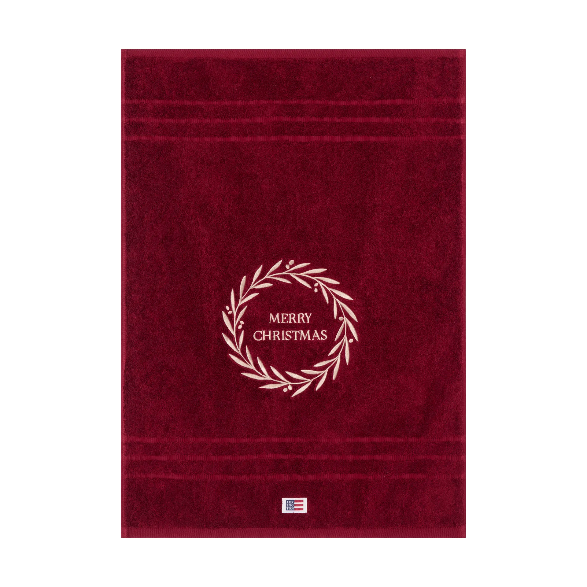 Christmas Wreath πετσέτα, Κρασί, 50x70 εκ. Lexington