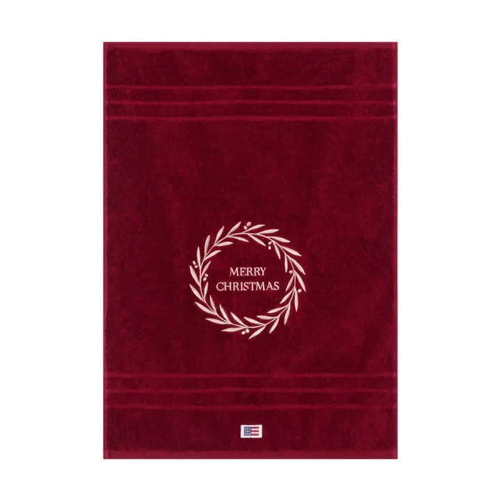 Christmas Wreath πετσέτα - Κρασί, 50x70 εκ. - Lexington