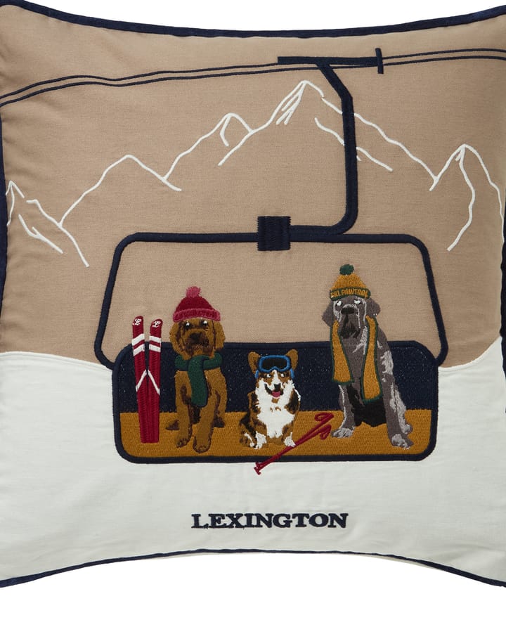 Dog lift οικολογικό βαμβάκι twill μαξιλαροθήκη 50x50 cm, Beige-white Lexington