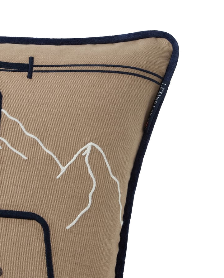 Dog lift οικολογικό βαμβάκι twill μαξιλαροθήκη 50x50 cm, Beige-white Lexington