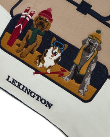 Dog lift οικολογικό βαμβάκι twill μαξιλαροθήκη 50x50 cm - Beige-white - Lexington