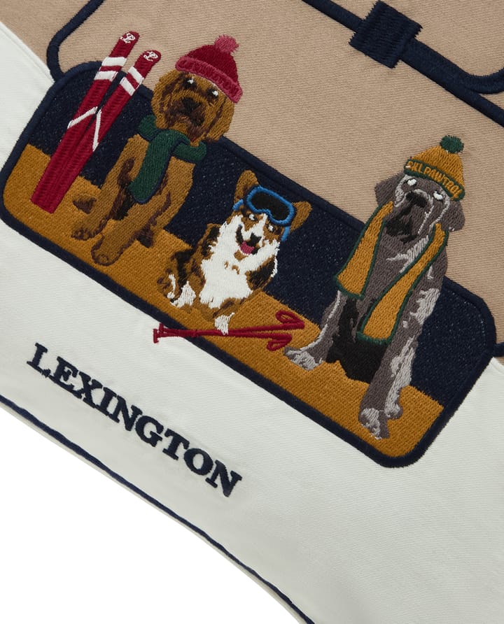 Dog lift οικολογικό βαμβάκι twill μαξιλαροθήκη 50x50 cm, Beige-white Lexington