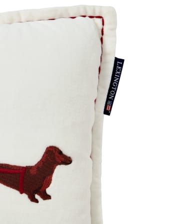 Dog sleigh οικολογικό βελούδο βαμβακερό μαξιλάρι 30x50 cm - White - Lexington