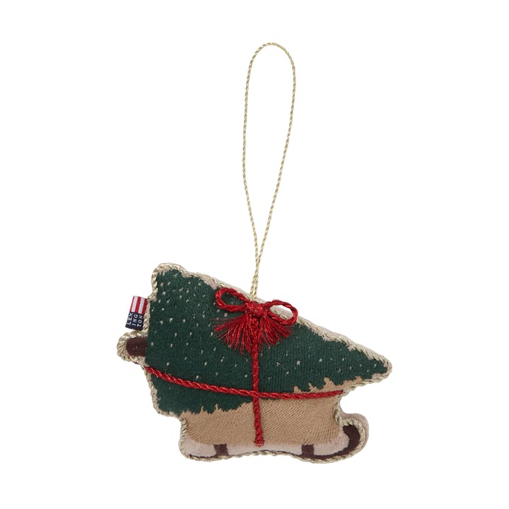 Dog sleigh οικολογικό βαμβάκι χριστουγεννιάτικο στολίδι - Multi - Lexington