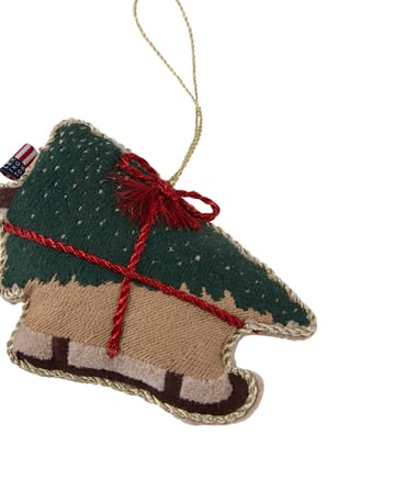 Dog sleigh οικολογικό βαμβάκι χριστουγεννιάτικο στολίδι - Multi - Lexington