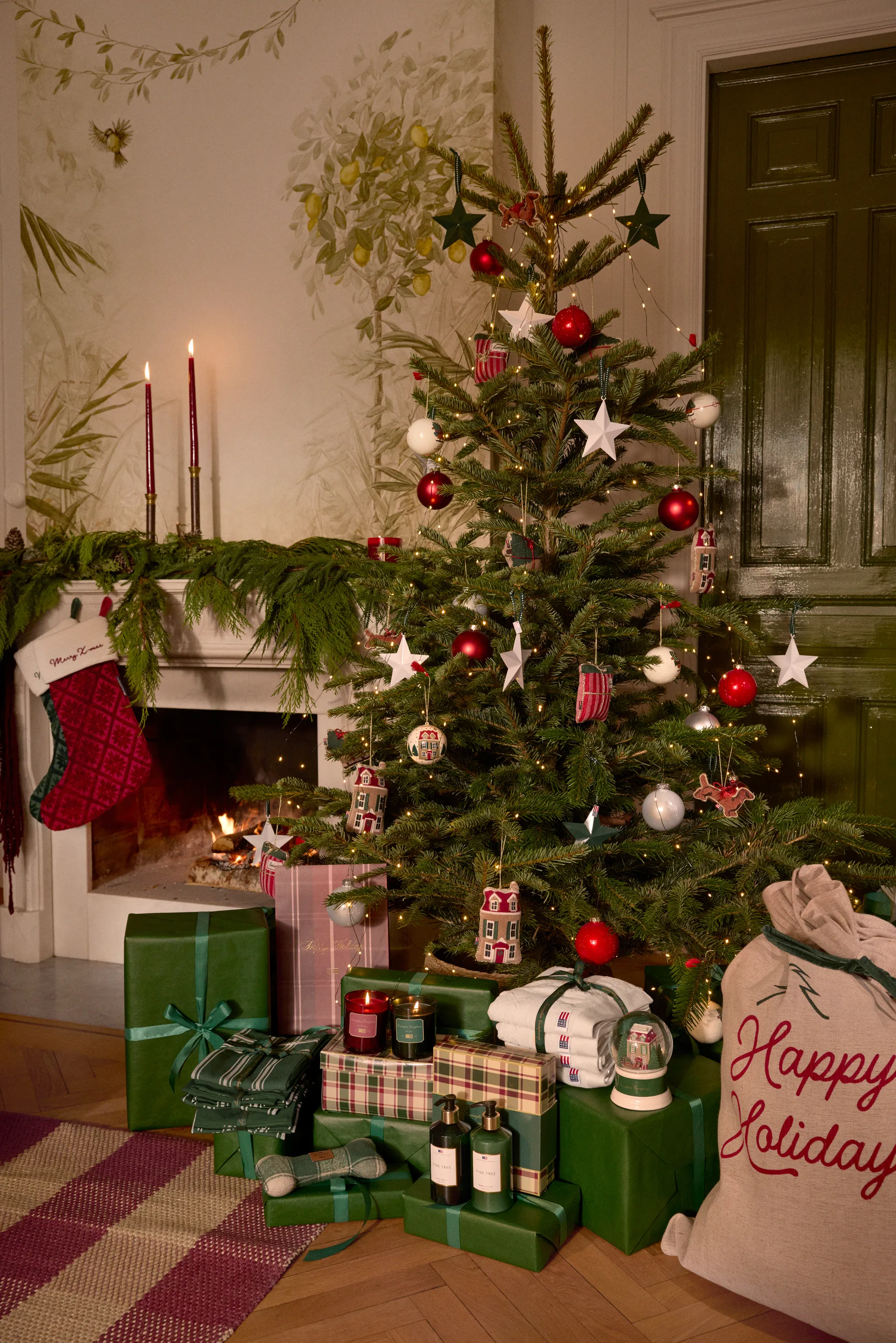 Dog sleigh οικολογικό βαμβάκι χριστουγεννιάτικο στολίδι, Multi Lexington