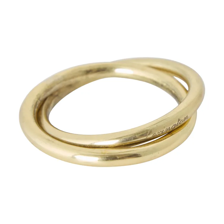 Double ring μπρούτζινο δαχτυλίδι για πετσέτα - Χρυσό, Ø4 εκ. - Lexington