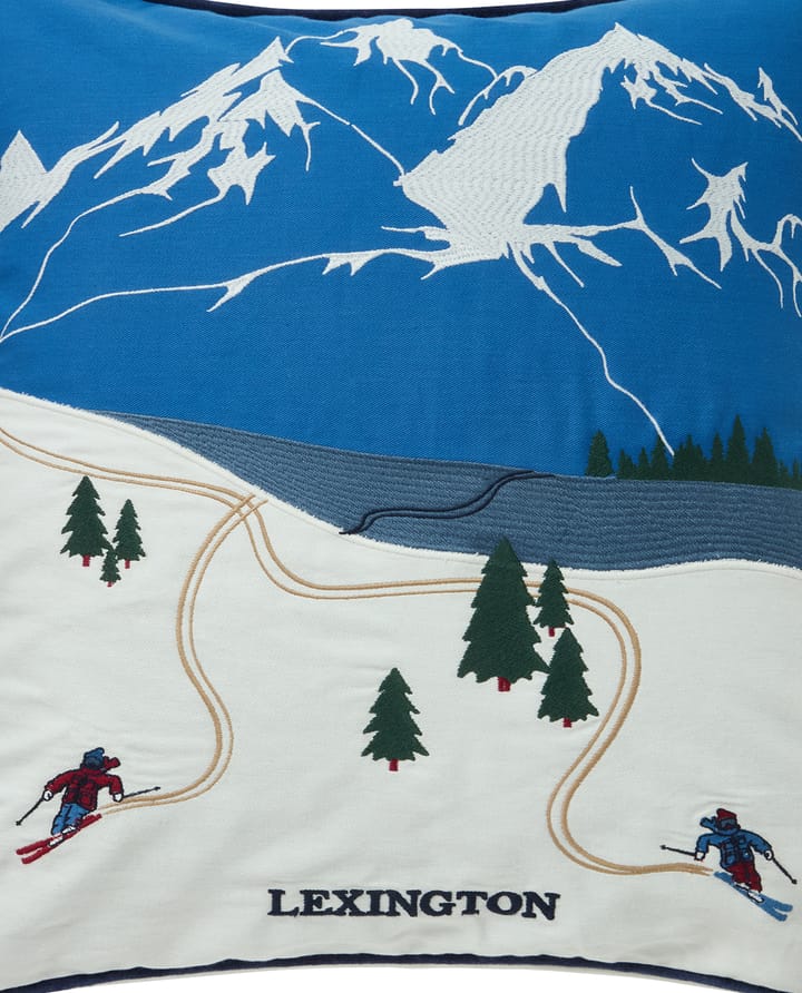 Down hill οικολογικό βαμβάκι twill μαξιλαροθήκη 50x50 cm, Blue-White Lexington