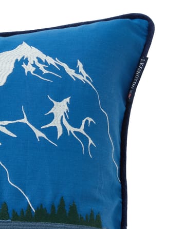 Down hill οικολογικό βαμβάκι twill μαξιλαροθήκη 50x50 cm - Blue-White - Lexington