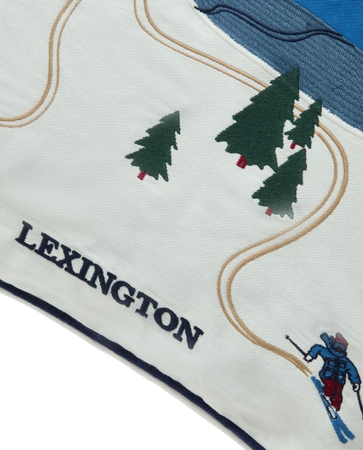 Down hill οικολογικό βαμβάκι twill μαξιλαροθήκη 50x50 cm, Blue-White Lexington